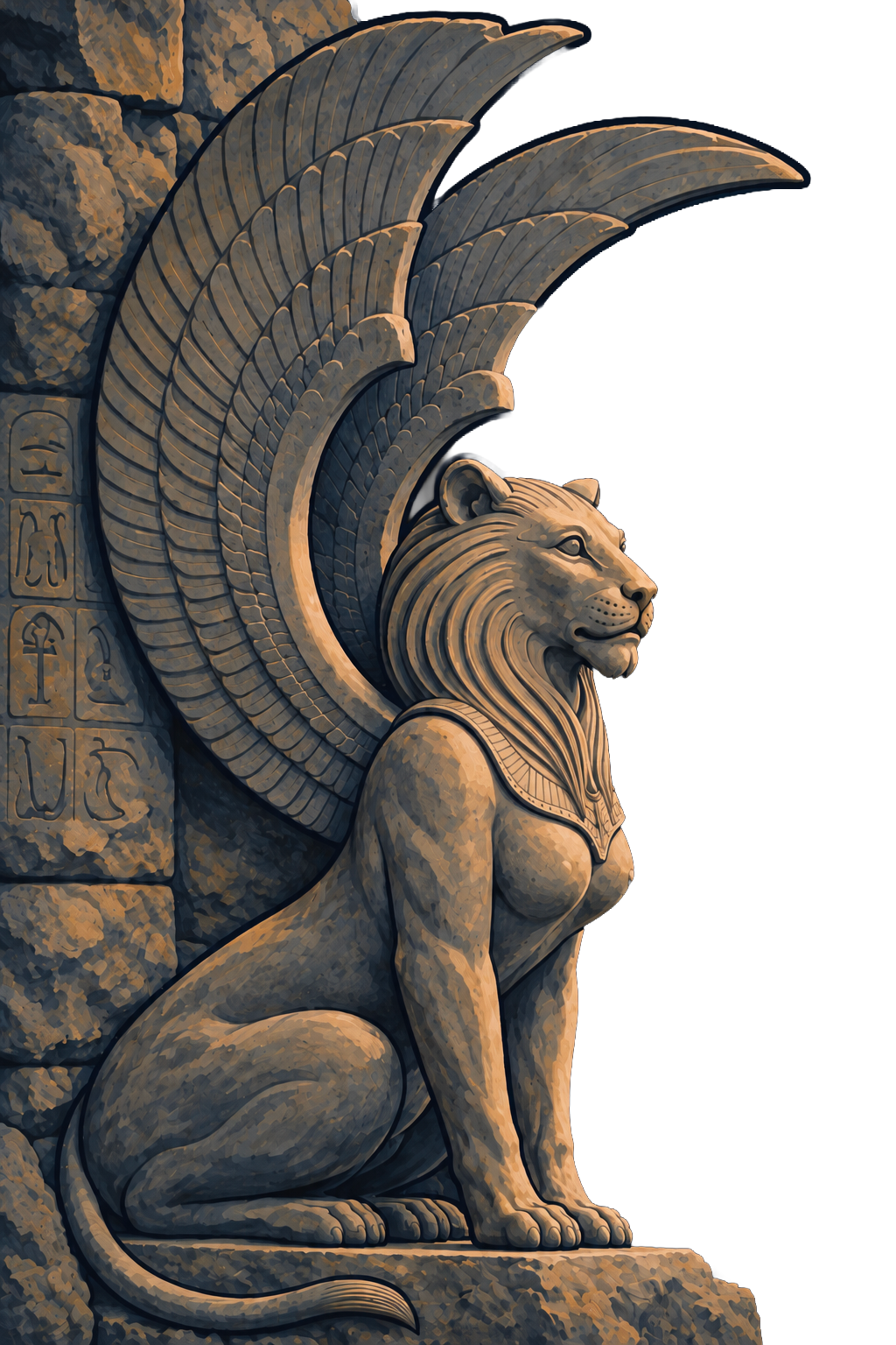 Sphinx statue decoration
