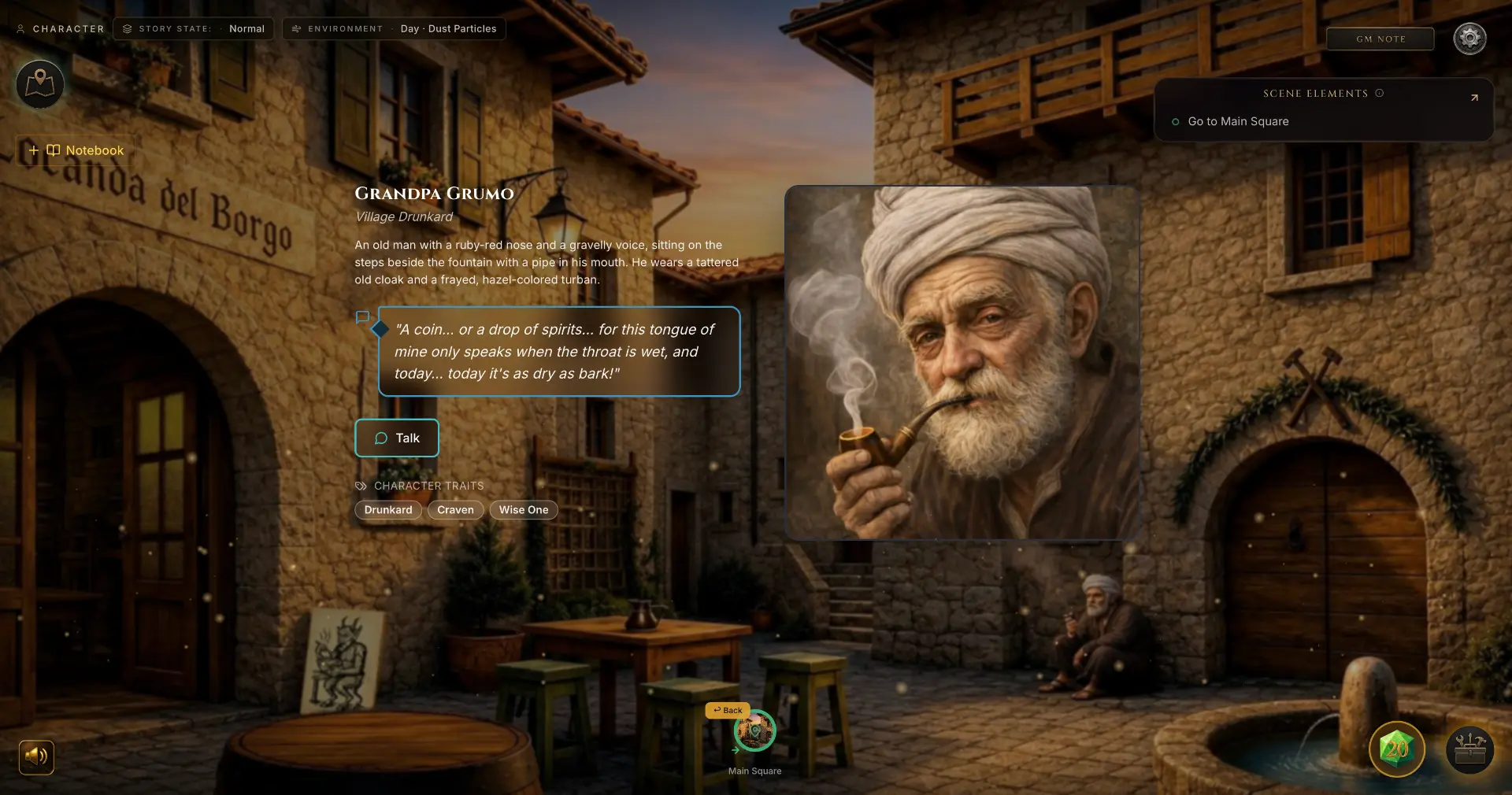 Live GM Session Screenshot