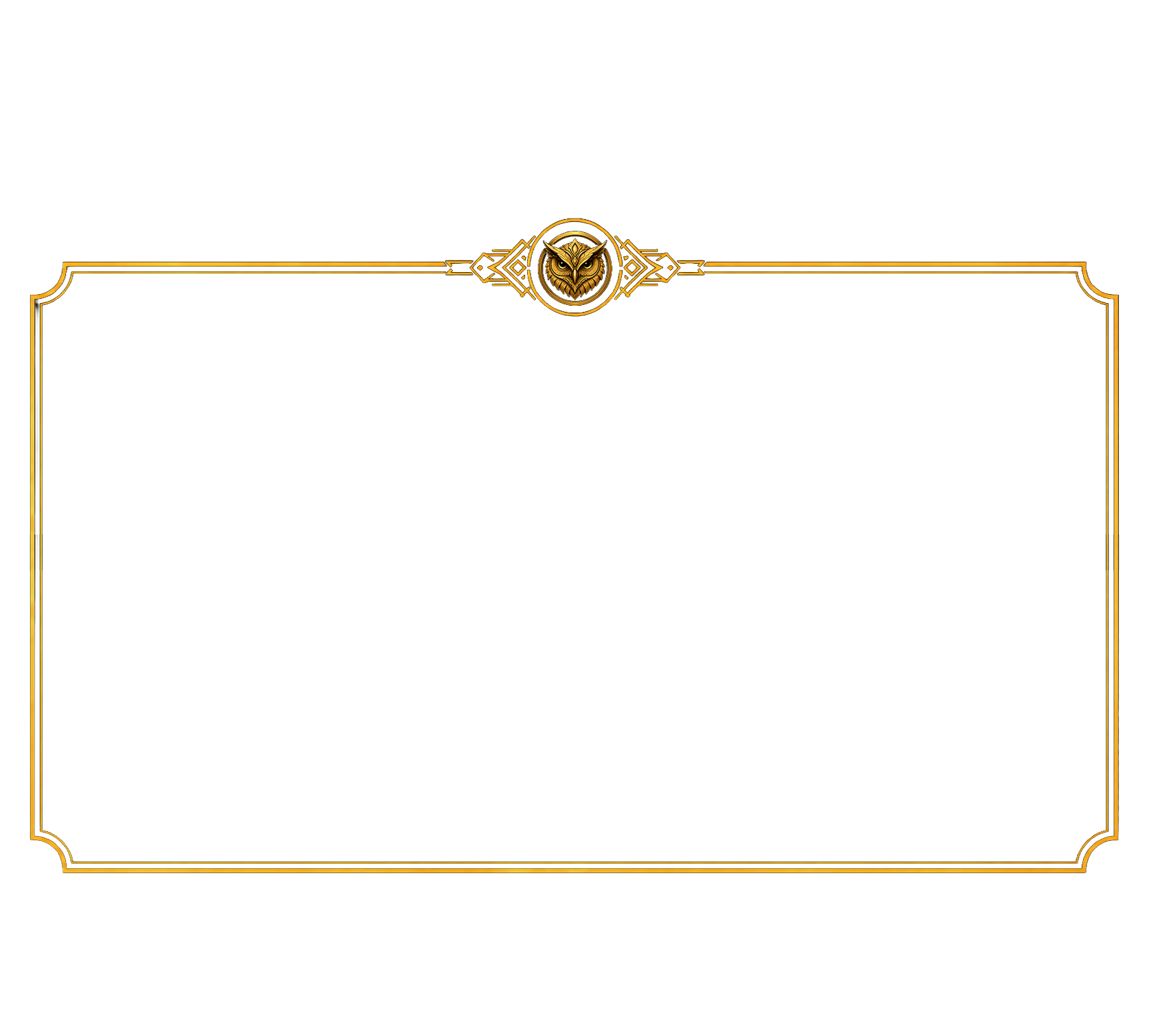 Ornamental owl frame decoration